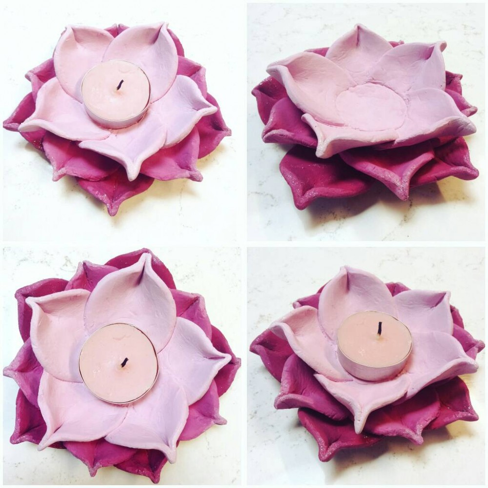 Lotus tealight holder made by me :)