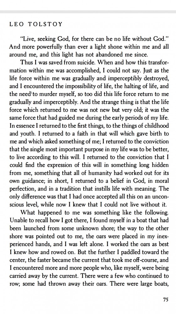 "Confessions" (Leo Tolstoy)