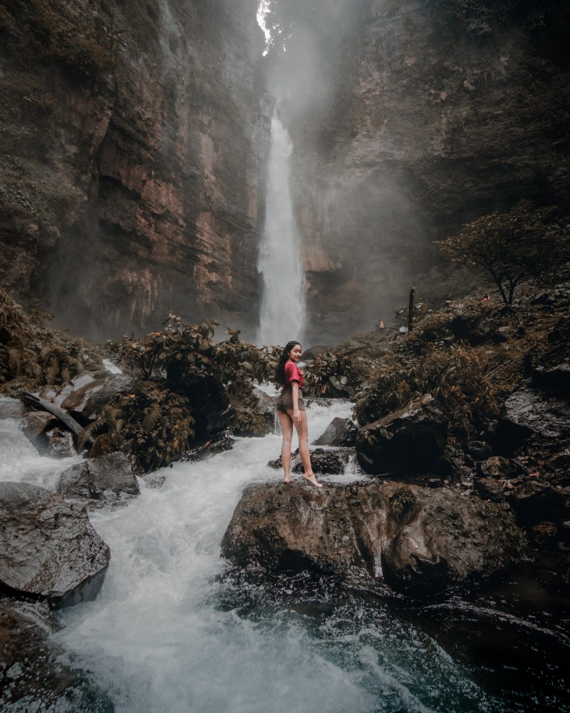 Hidden breathaking waterfall