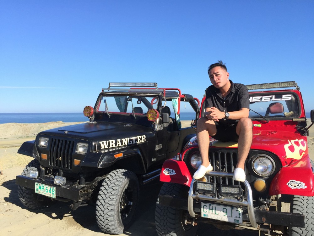 having a good rest on top of these 4X4's on hot sunny day