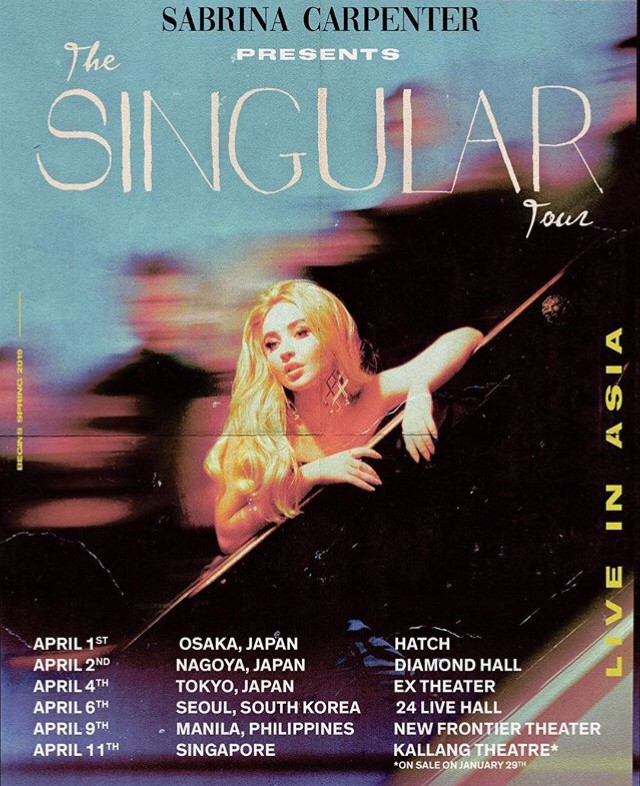 Sabrina Carpenter ASIA tour