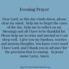 the evning prayer