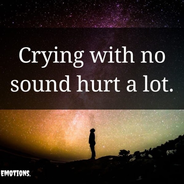 whats the difference? it hurts thats why you cry even if it has a sound or not.