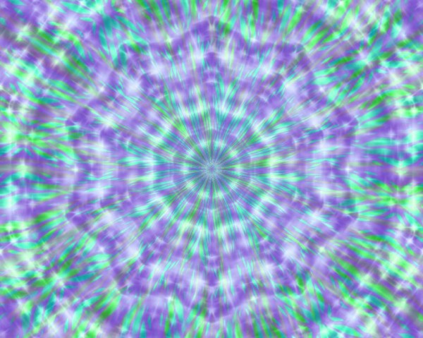 Blue and Green Kaleidoscope Design