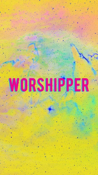 worshipper by street walker