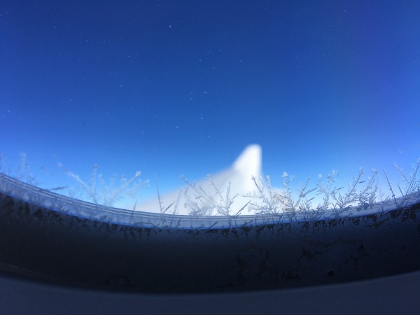 Frost forming on my window.