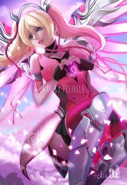 Pink Mercy Fan Art / Wallpapers